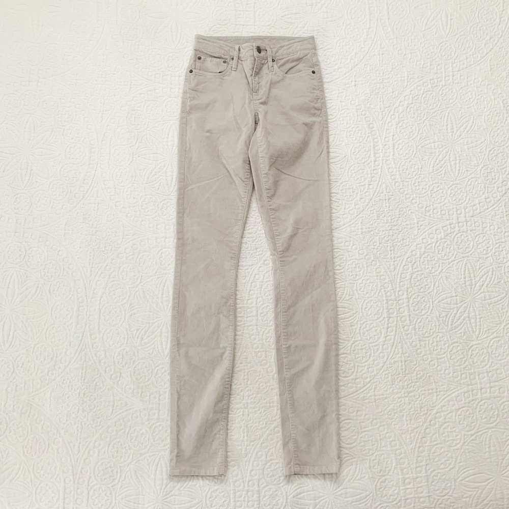 Helmut Lang Women's Skinny Stretch Corduroy Pants, Offwhite